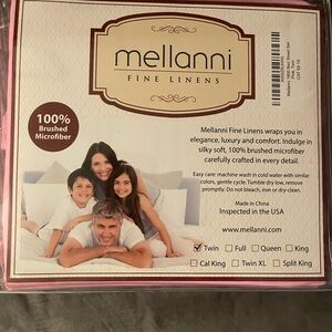 Mellanni Pink Brushed Microfiber Sheet Set